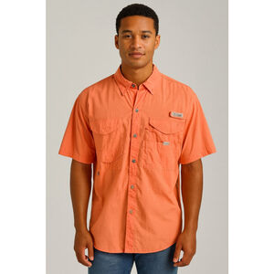Men's Columbia PFG Orange Short Sleeve Fishing Shirt Size M